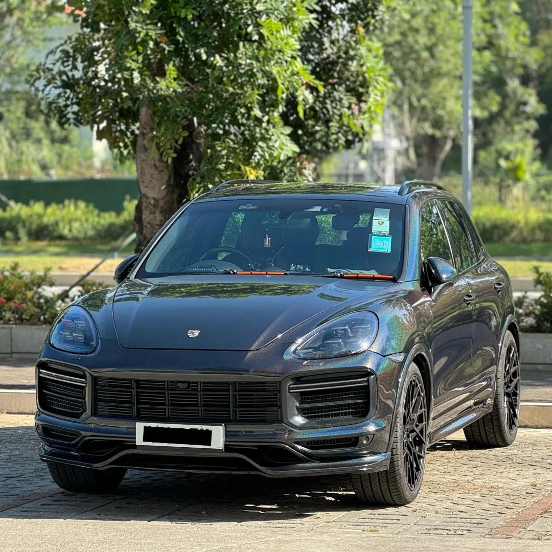 Gloss Metallic Rainbow Laser Black Car Vinyl Wrap PET
