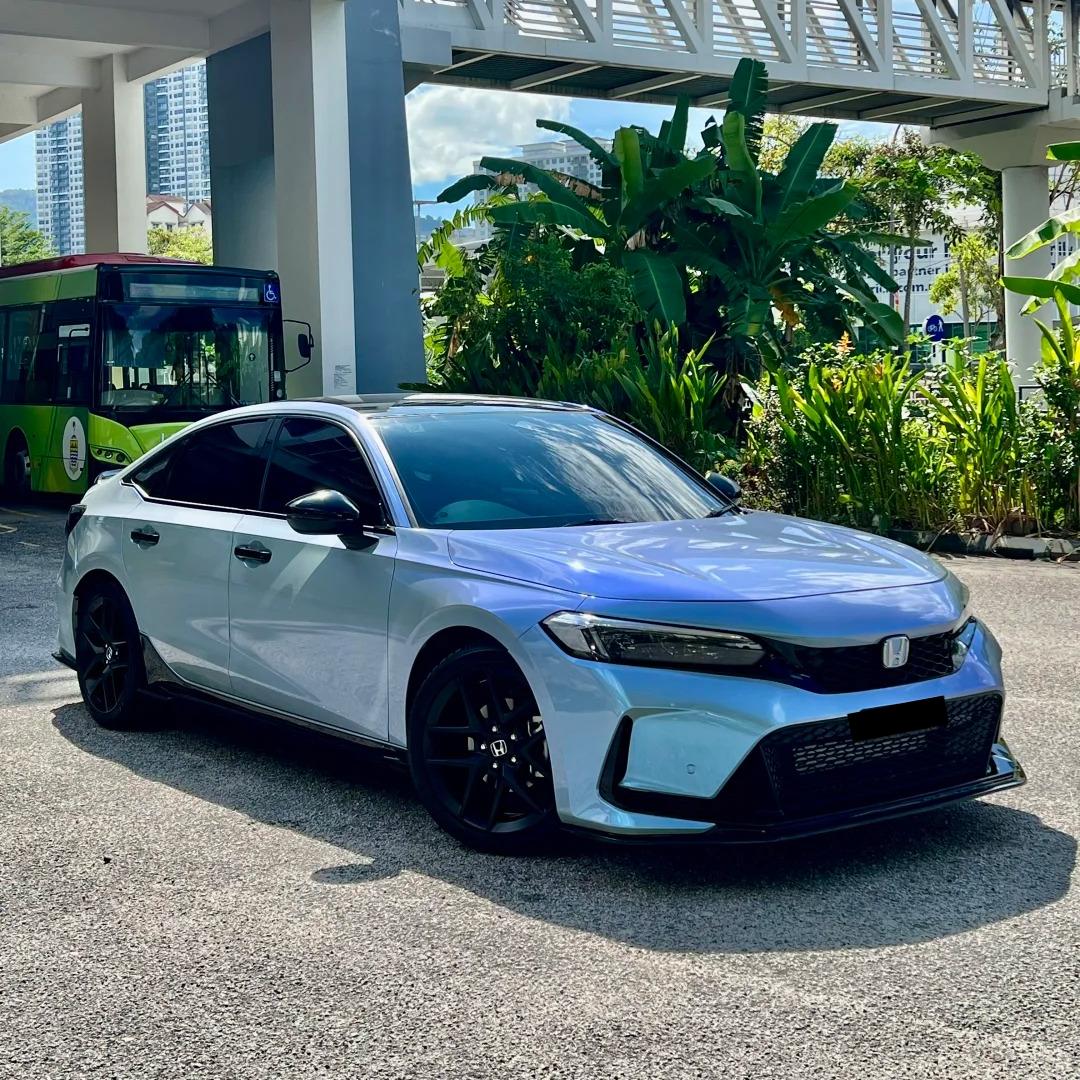 Glossy Twin Candy Grey Blue Color Fliper Car Vinyl Wrap