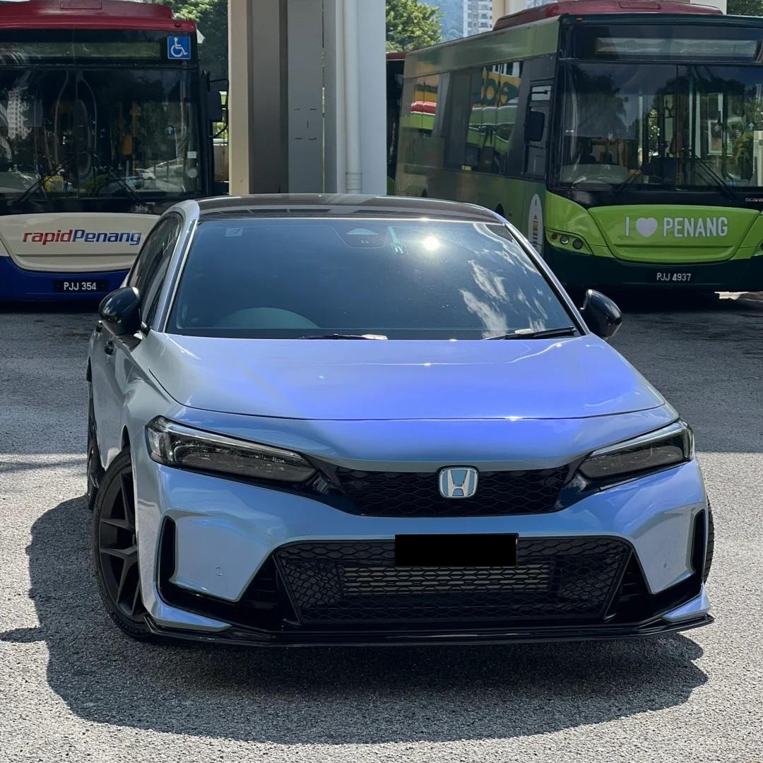 Glossy Twin Candy Grey Blue Color Fliper Car Vinyl Wrap