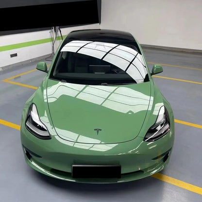 Gloss Porsche Weng Green Car Vinyl Wrap PET