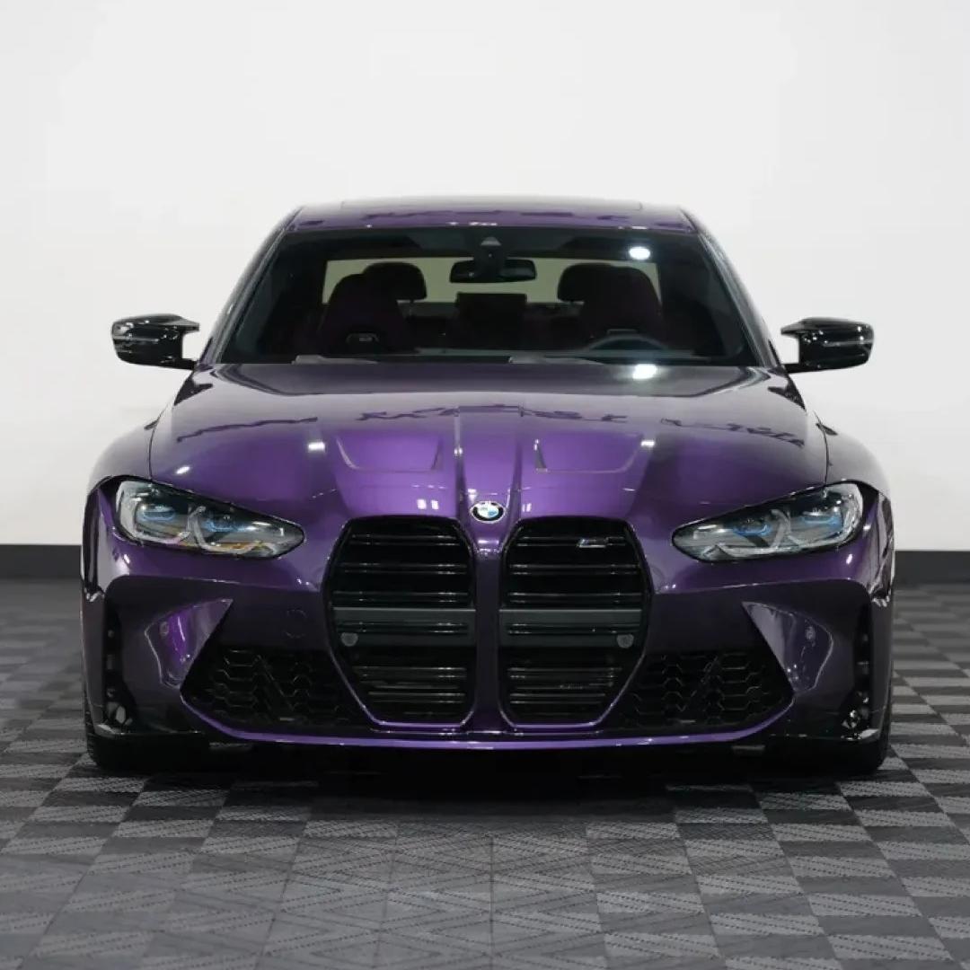 Gloss Metallic Gentian Purple Car Vinyl Wrap PET