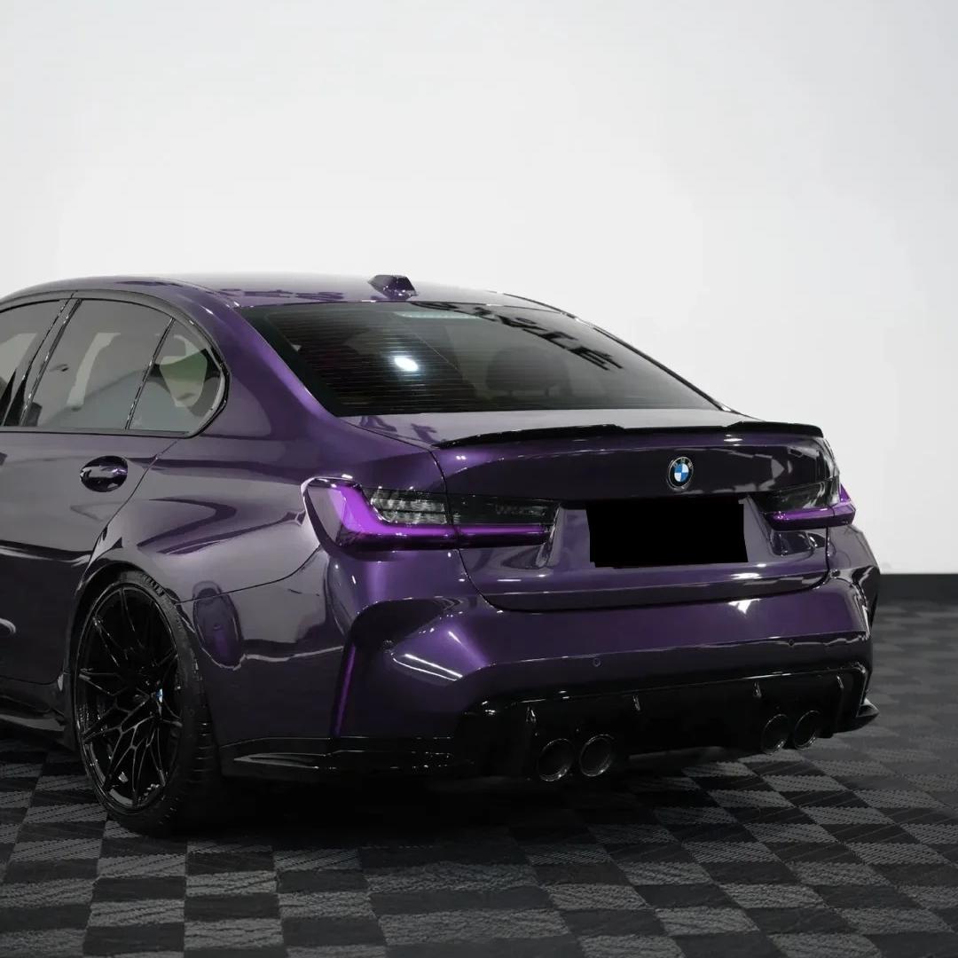 Gloss Metallic Gentian Purple Car Vinyl Wrap PET