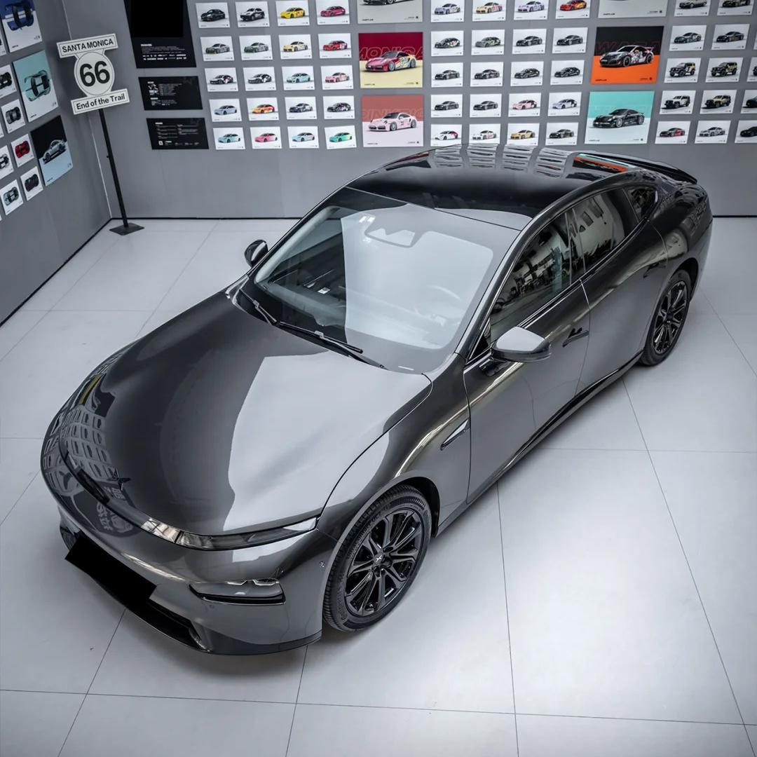 Gloss Metallic Steel Grey Car Vinyl Wrap PET
