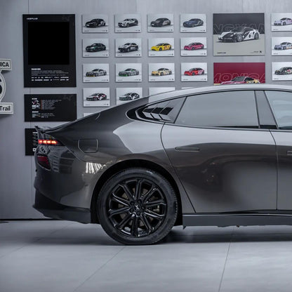 Gloss Metallic Steel Grey Car Vinyl Wrap PET