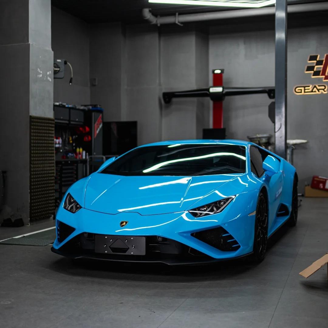 Gloss Crystal Sky Blue Car Viny Wrap PET
