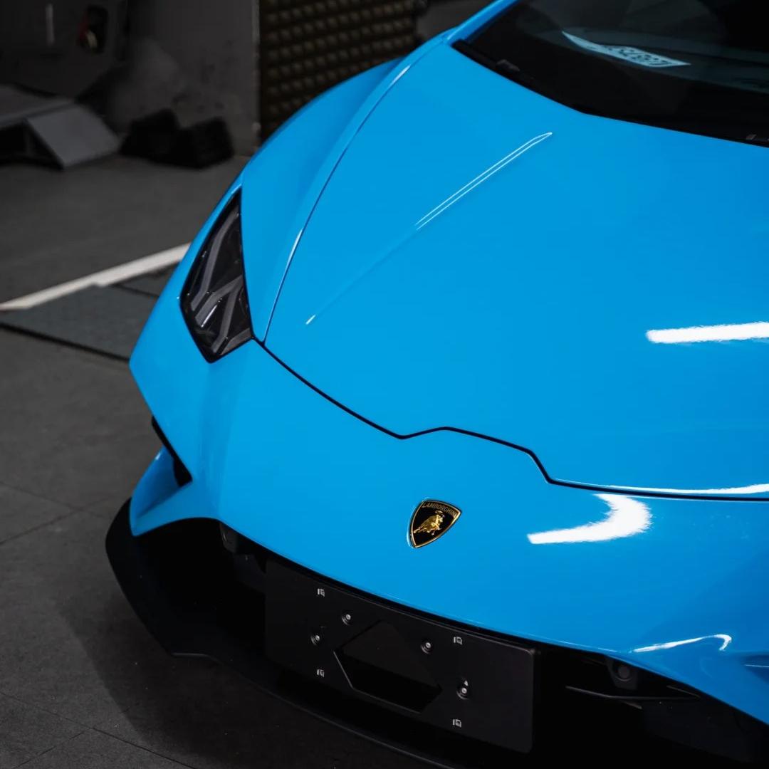 Gloss Crystal Sky Blue Car Viny Wrap PET