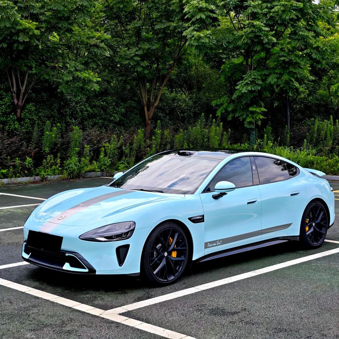Gloss Ice Blue Car Vinyl Wrap PET