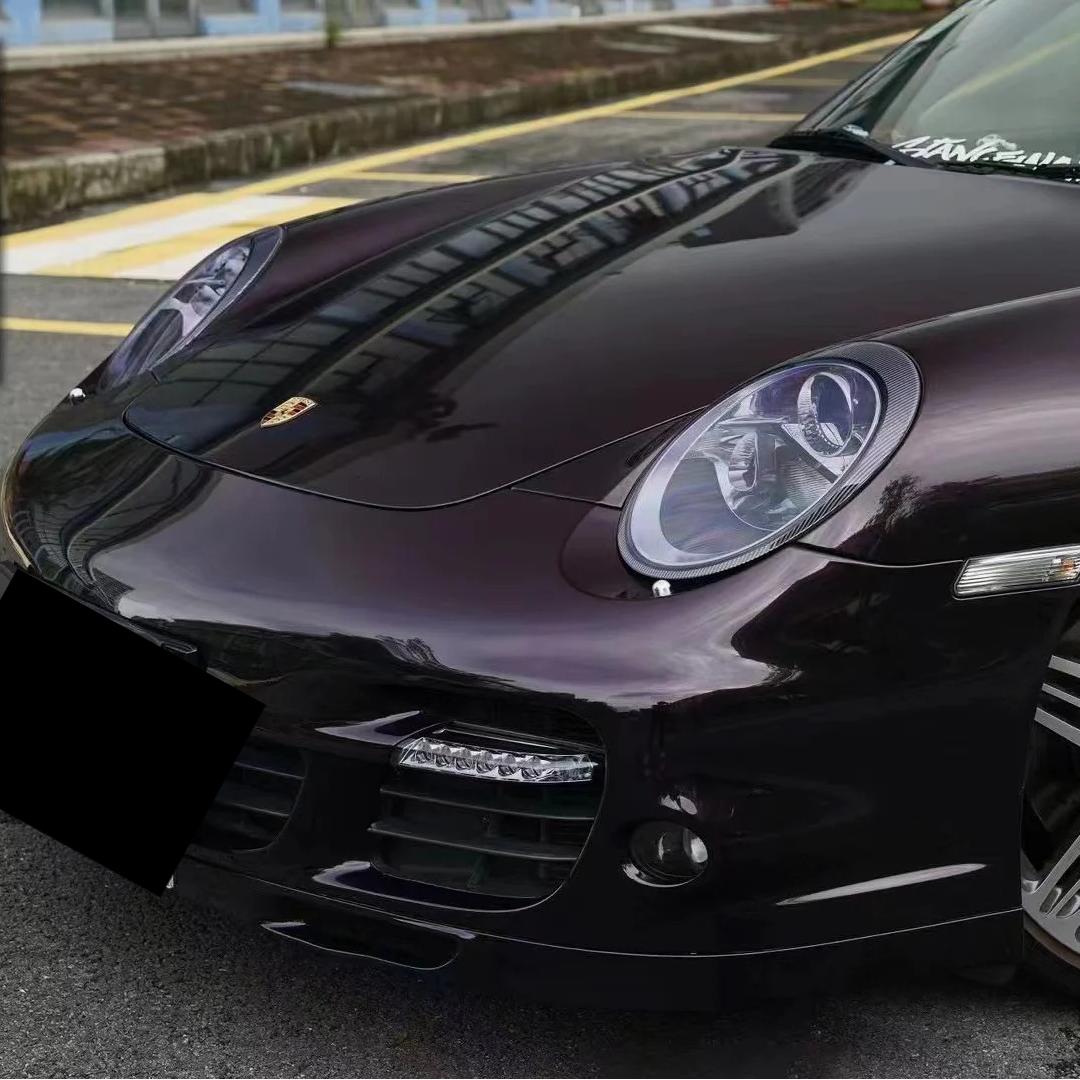 Gloss Metallic Midnight Red Car Vinyl Wrap PET