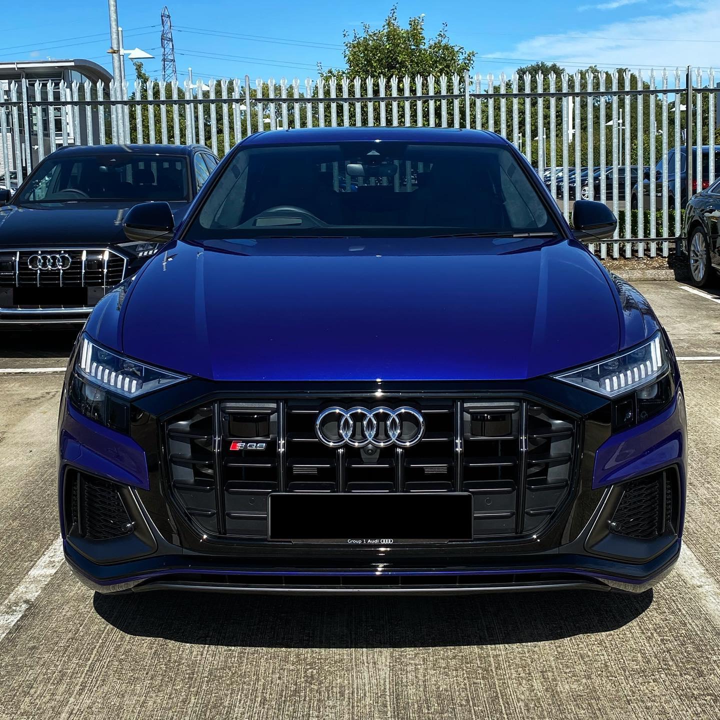 dark blue car wrap