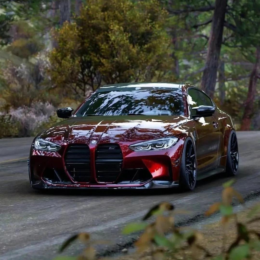 blood red car wrap