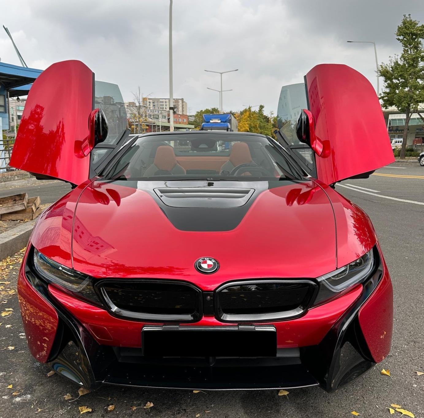 ruby red car wrap