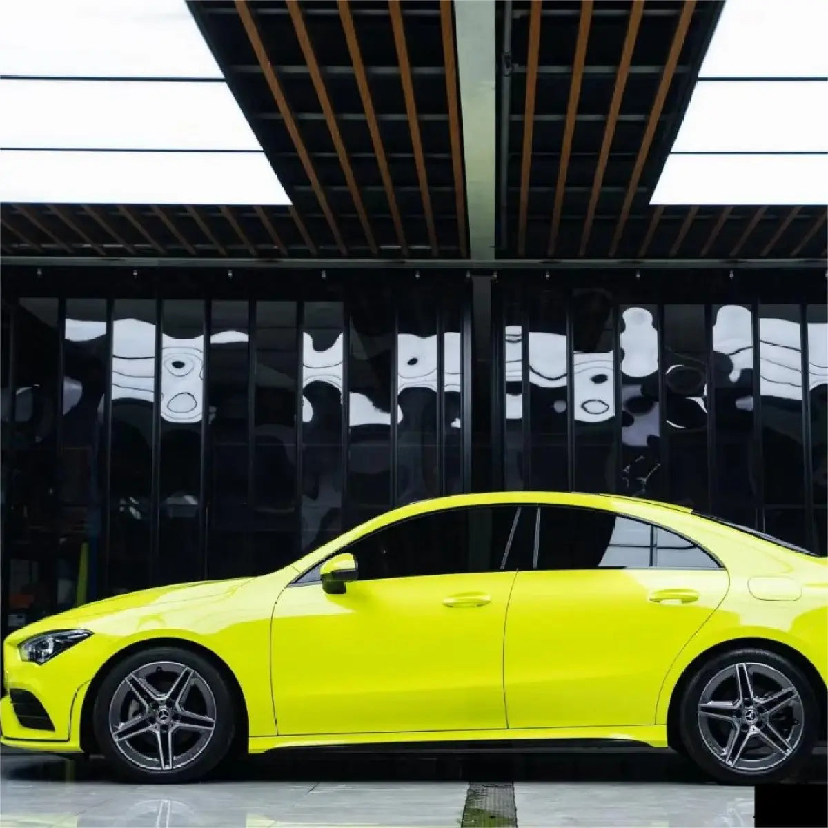 Gloss Acid Green Car Vinyl Wrap