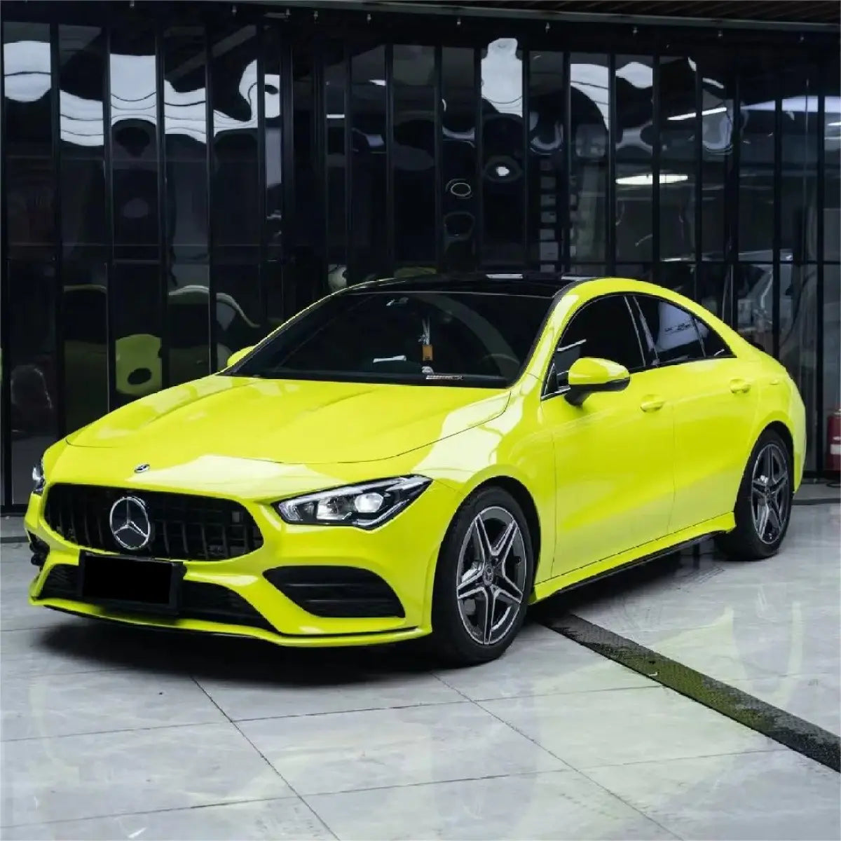 Gloss Acid Green Car Vinyl Wrap