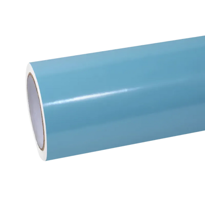 Gloss Baby Blue Car Vinyl Wrap PET