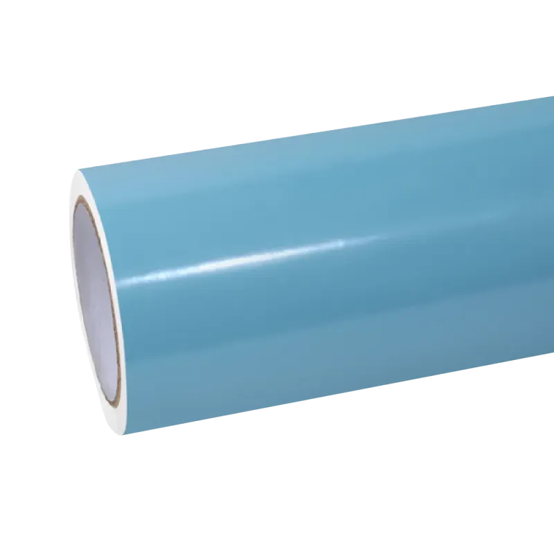 Gloss Baby Blue Car Vinyl Wrap PET
