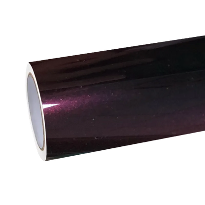 Gloss Chameleon Color Shift Black Red Car Vinyl Wrap PET