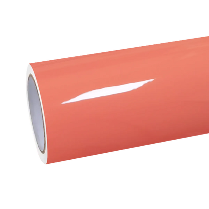 Gloss Coral Orange Car Vinyl Wrap PET