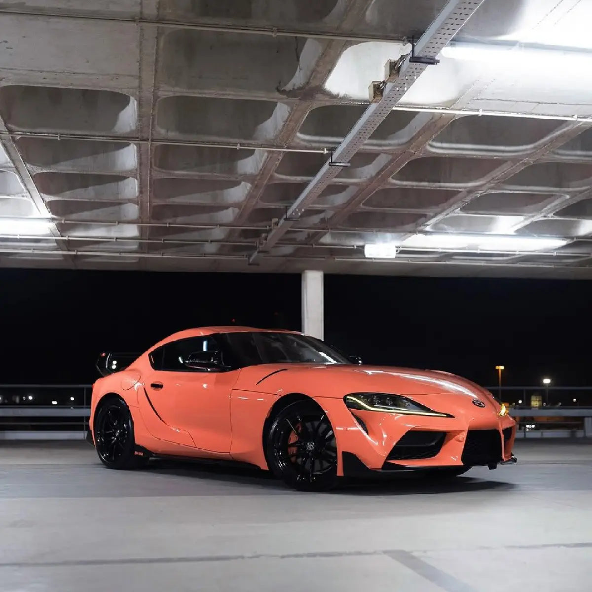 Gloss Coral Orange Car Vinyl Wrap PET