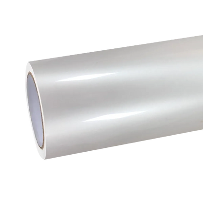 Gloss Crescent White Car Vinyl Wrap PET
