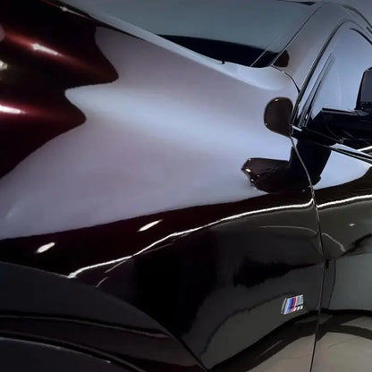 Gloss Diamond Chameleon Black Red Vinyl Wrap