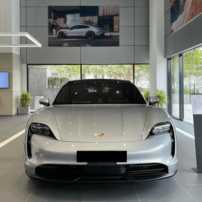 Gloss Dolomite Silver Car Vinyl Wrap Porsche