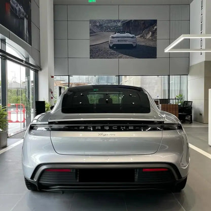 Gloss Dolomite Silver Car Vinyl Wrap Porsche
