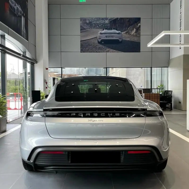 Gloss Dolomite Silver Car Vinyl Wrap Porsche