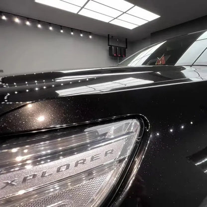 Gloss Glitter Santorini Black Car Vinyl Wrap PET