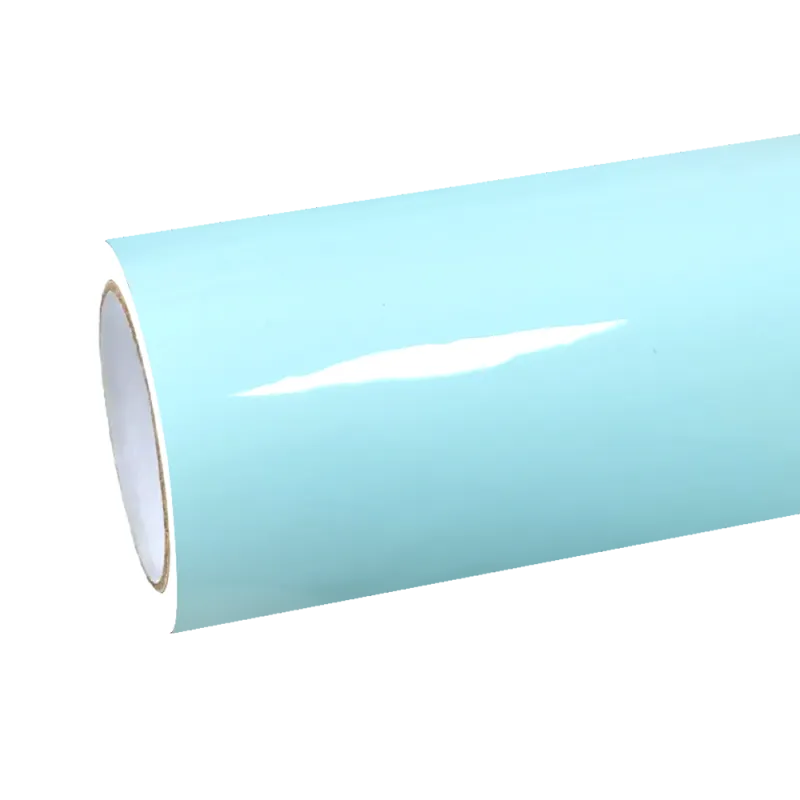 Gloss Ice Blue Car Vinyl Wrap PET