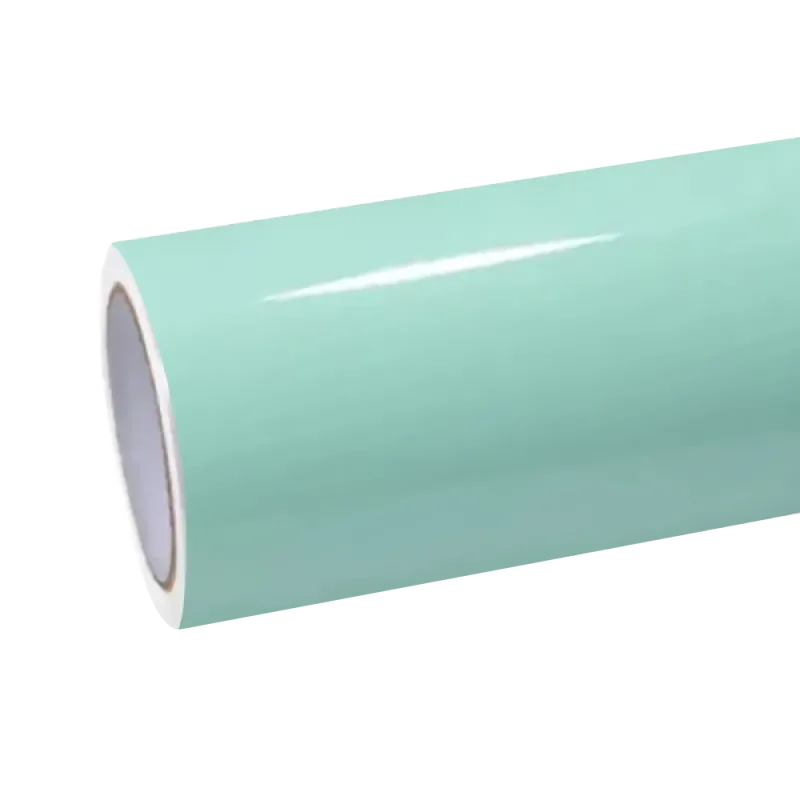 Gloss Light Mint Cragginess Green Car Vinyl Wrap PET