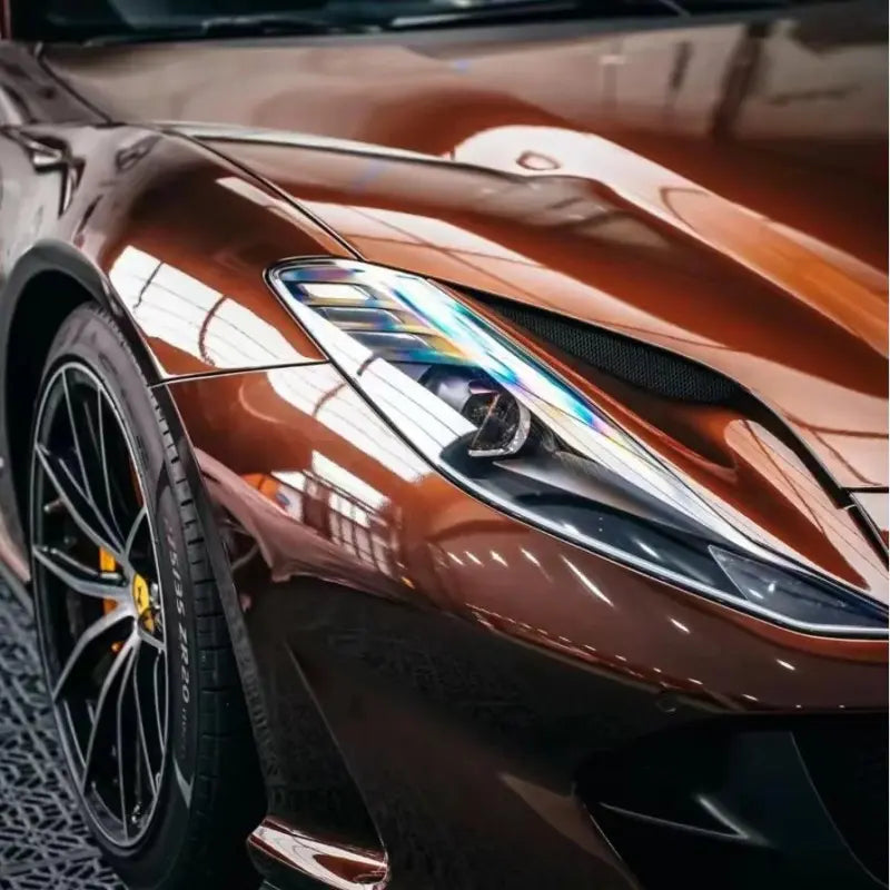 Gloss Metallic Liquid Coffee Brown Car Vinyl Wrap PET