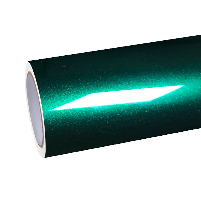 Gloss Metallic Agate Green Car Vinyl Wrap PET