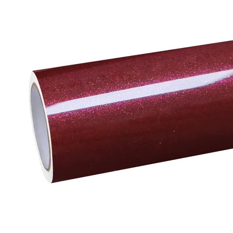 Gloss Metallic Cherry Red Car Vinyl Wrap