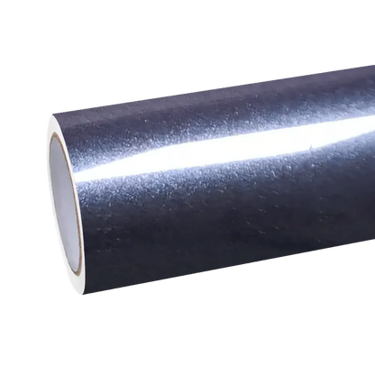 Gloss Metallic Blue Grey Car Vinyl Wrap