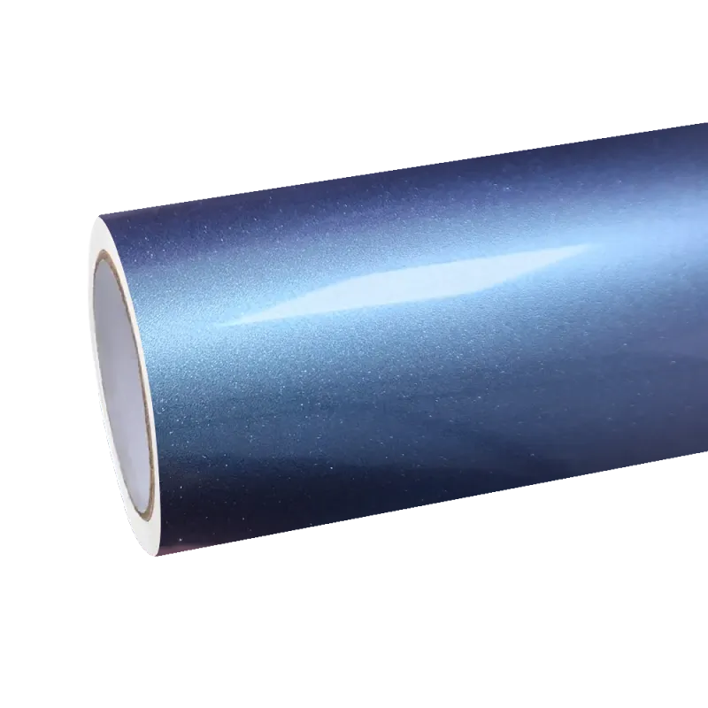 Gloss Metallic Chameleon Grey Purple Car Vinyl Wrap PET