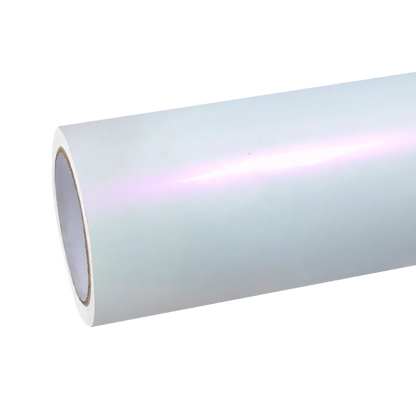 Gloss Metallic Chameleon Pearl Pink White Car Vinyl Wrap PET