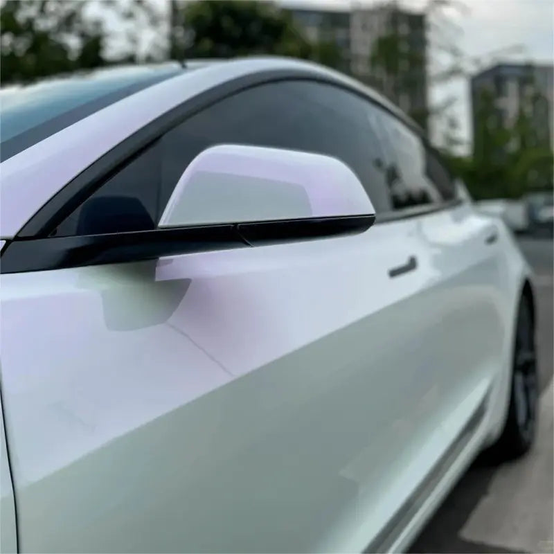Gloss Chameleon Pearl Purple White Car Vinyl Wrap PET