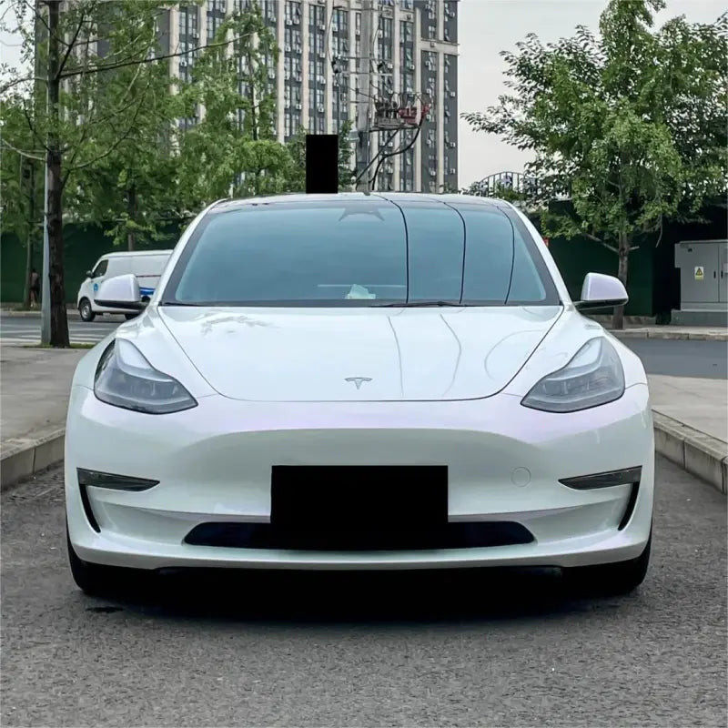 Gloss Chameleon Pearl Purple White Car Vinyl Wrap PET