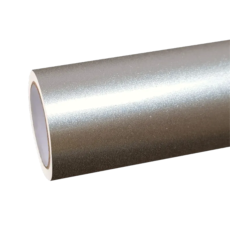 Gloss Metallic Champagne Light Gold Car Vinyl Wrap PET