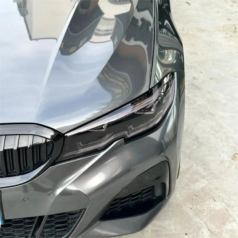 Gloss Metallic Charcoal Grey Car Vinyl Wrap PET