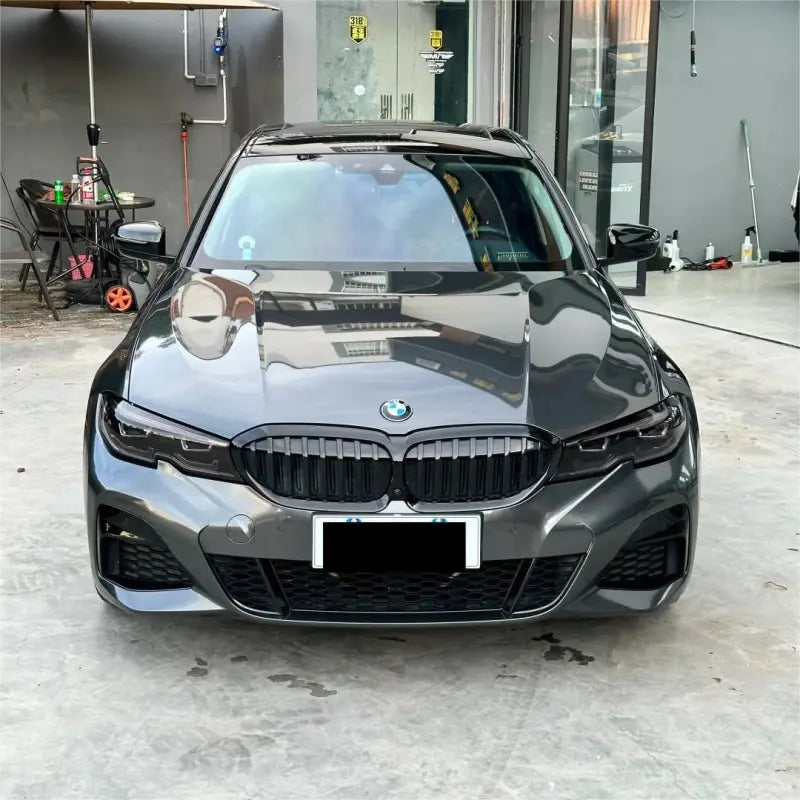 Gloss Metallic Charcoal Grey Car Vinyl Wrap PET