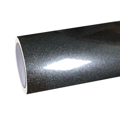 Gloss Metallic Charcoal Grey Car Vinyl Wrap PET