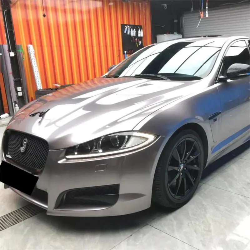 Gloss Metallic Combat Grey Car Vinyl Wrap PET