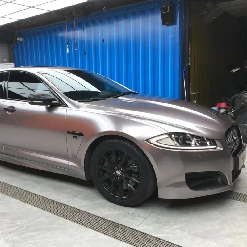 Gloss Metallic Combat Grey Car Vinyl Wrap PET