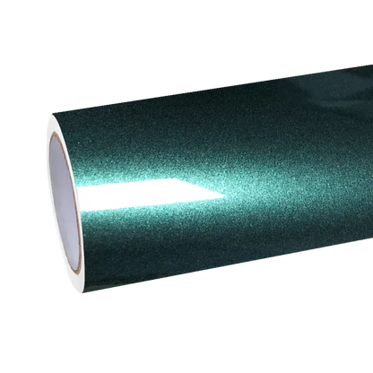 Gloss Metallic Emerald Green Car Vinyl Wrap PET