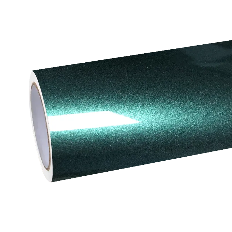 Gloss Metallic Emerald Green Car Vinyl Wrap PET