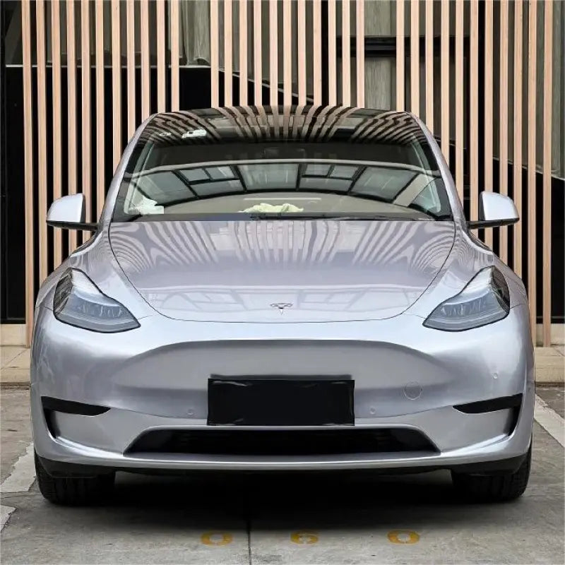 Gloss Metallic Fleuret Silver Car Vinyl Wrap PET