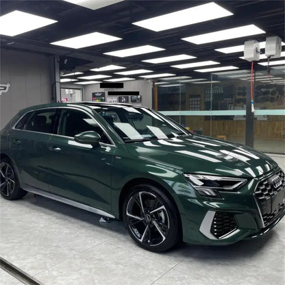 Gloss Metallic Forest Green Car Vinyl Wrap Audi