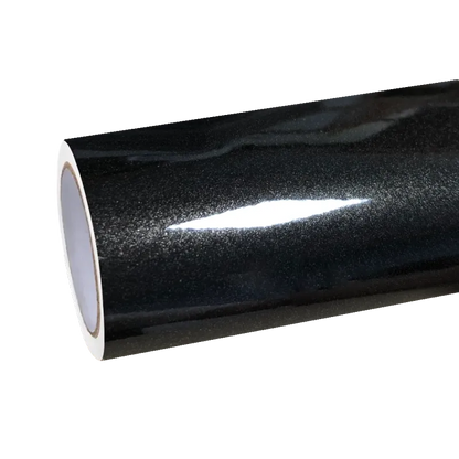 Gloss Metallic Gold Black Car Vinyl Wrap PET