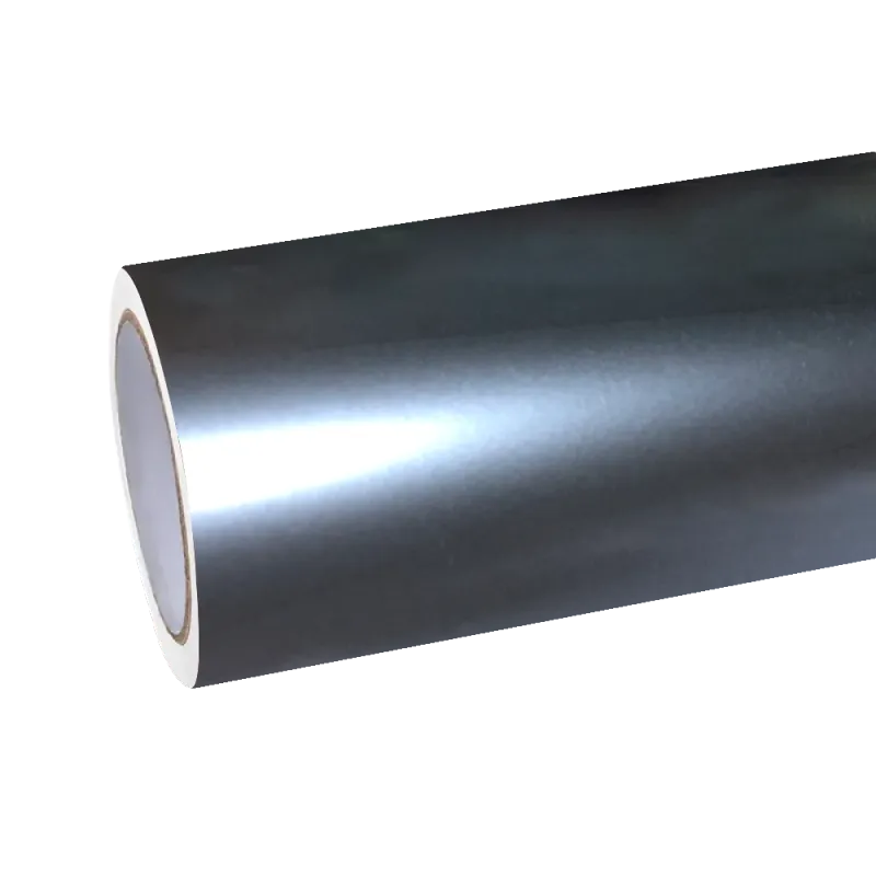 Gloss Metallic Gunmetal Grey Car Vinyl Wrap PET